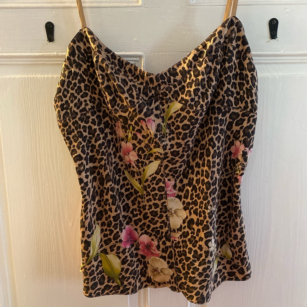 90’s y2k Express Leopard and Floral Camisole